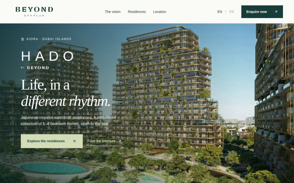Homepage of Beyond Off-plan