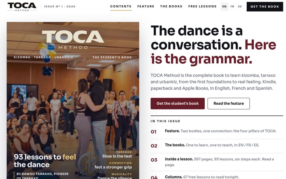Homepage of TOCA Method